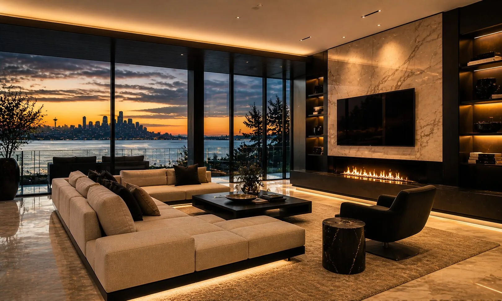 Luxury Seattle interior living space